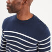 Pull marinière col rond Creeks bleu marine homme
