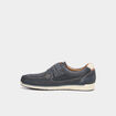 Chaussures bateau en cuir bleu homme