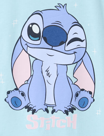 Chemise de nuit courte coton Stitch vert fille