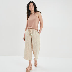 debardeur bande tressee liberto marron femme Débardeur bande tressée Liberto marron femme