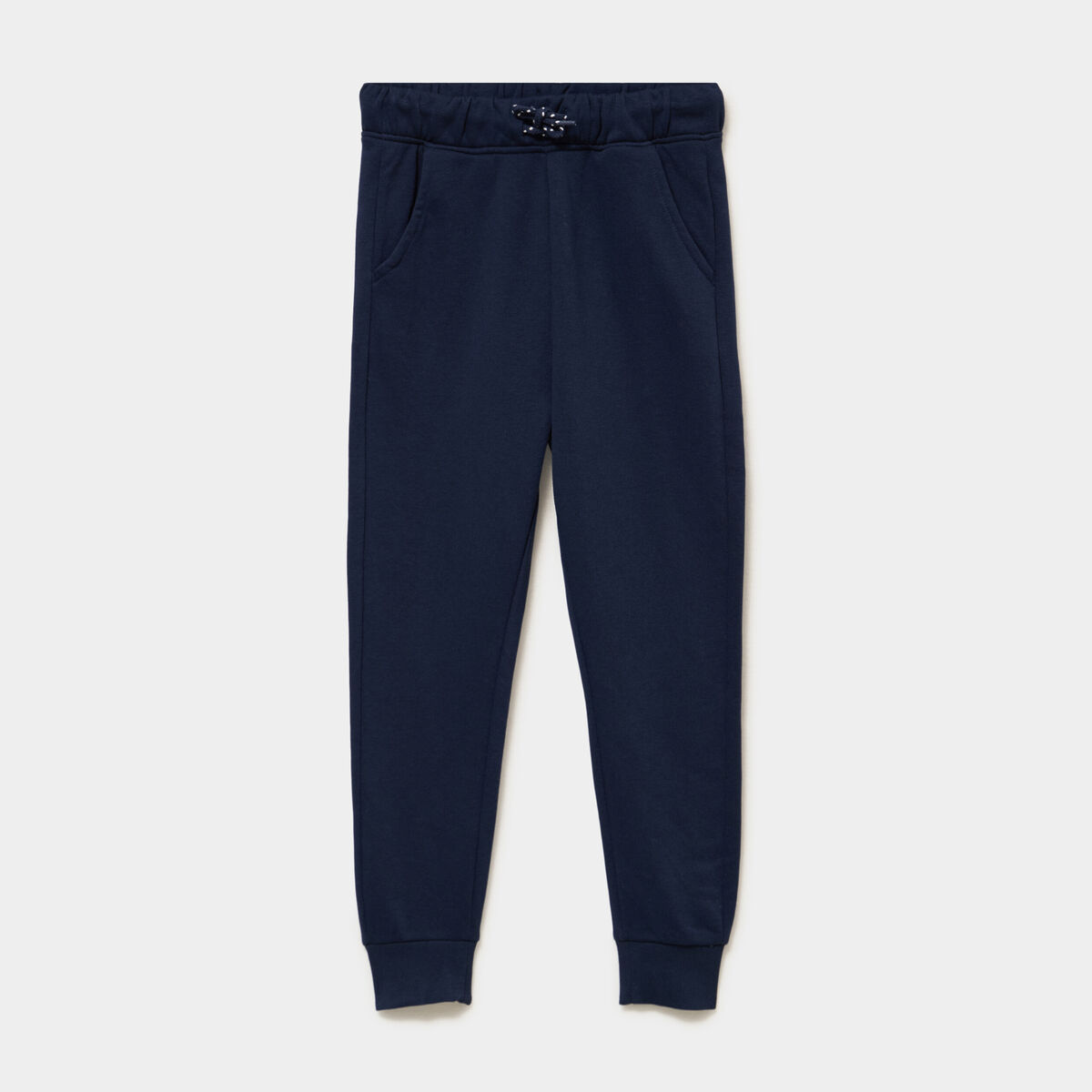 Pantalon jogging regular 2 poches bleu marine gar&ccedil;on