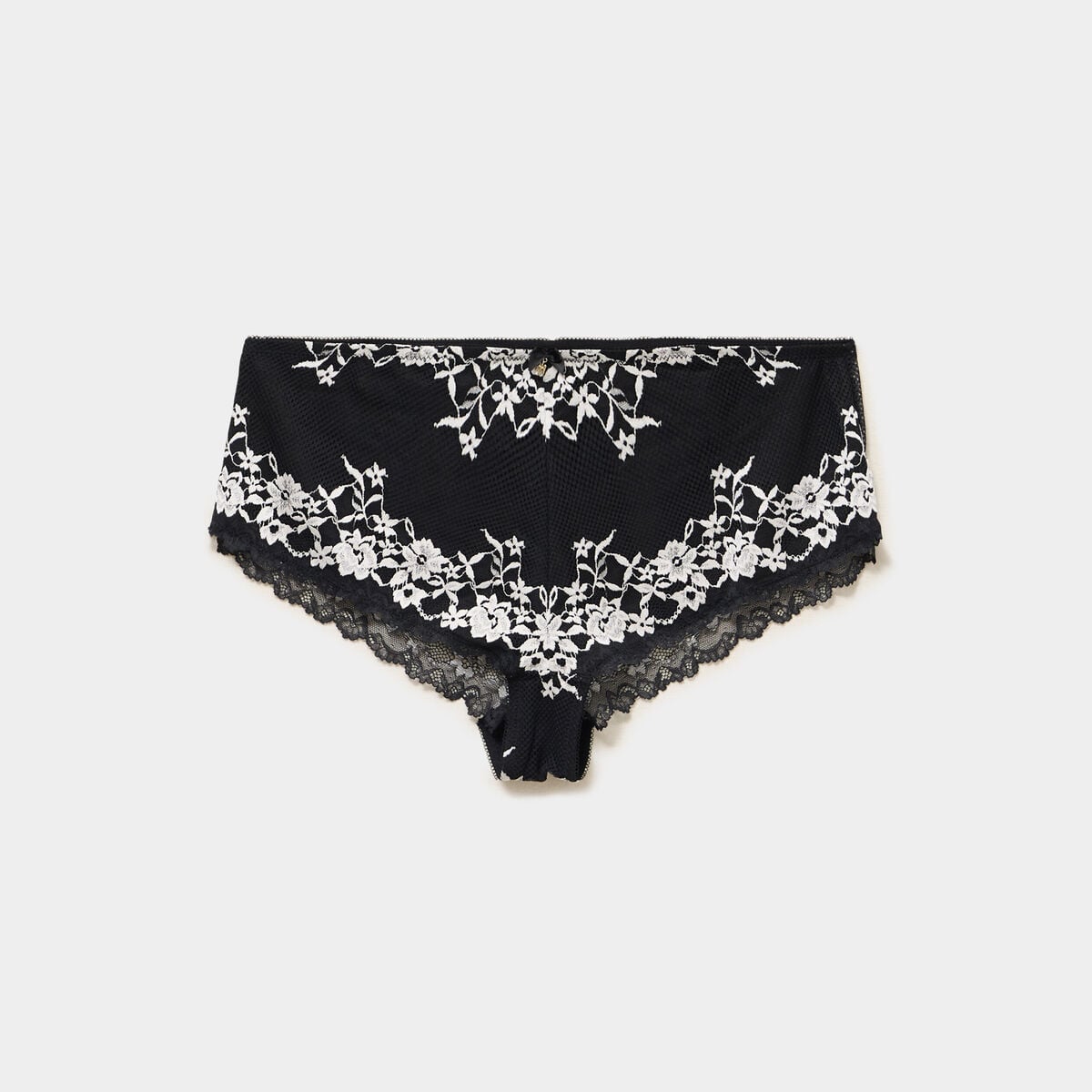 Shorty en dentelle noir femme grande taille
