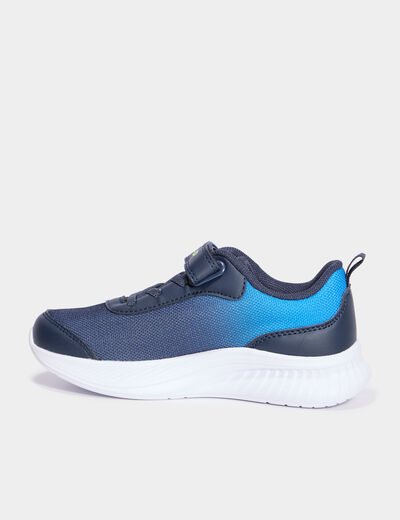 Baskets running &agrave; scratchs bleu gar&ccedil;on