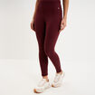 Legging de sport taille haute violet fonc&eacute; femme