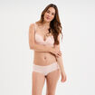 Shorty microfibre sans coutures rose clair femme