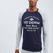 Ensemble pyjama 2 pièces bleu marine homme
