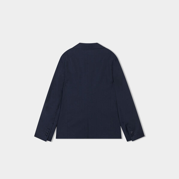 Veste blazer droite boutonnée bleu marine garçon