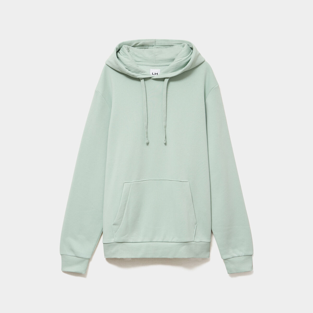 Sweat molleton &agrave; capuche hoodie vert pastel homme