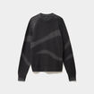 Pull col rond manches longues gris fonc&eacute; homme