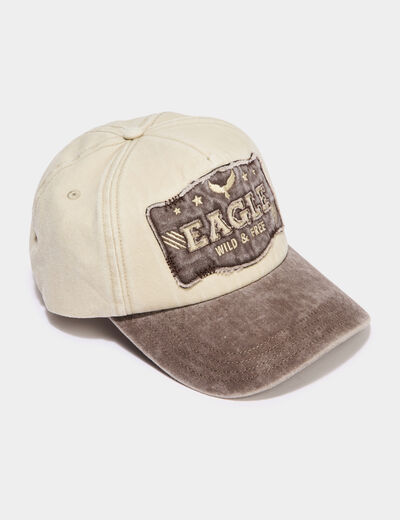 Casquette coton avec bride ajustable sable homme