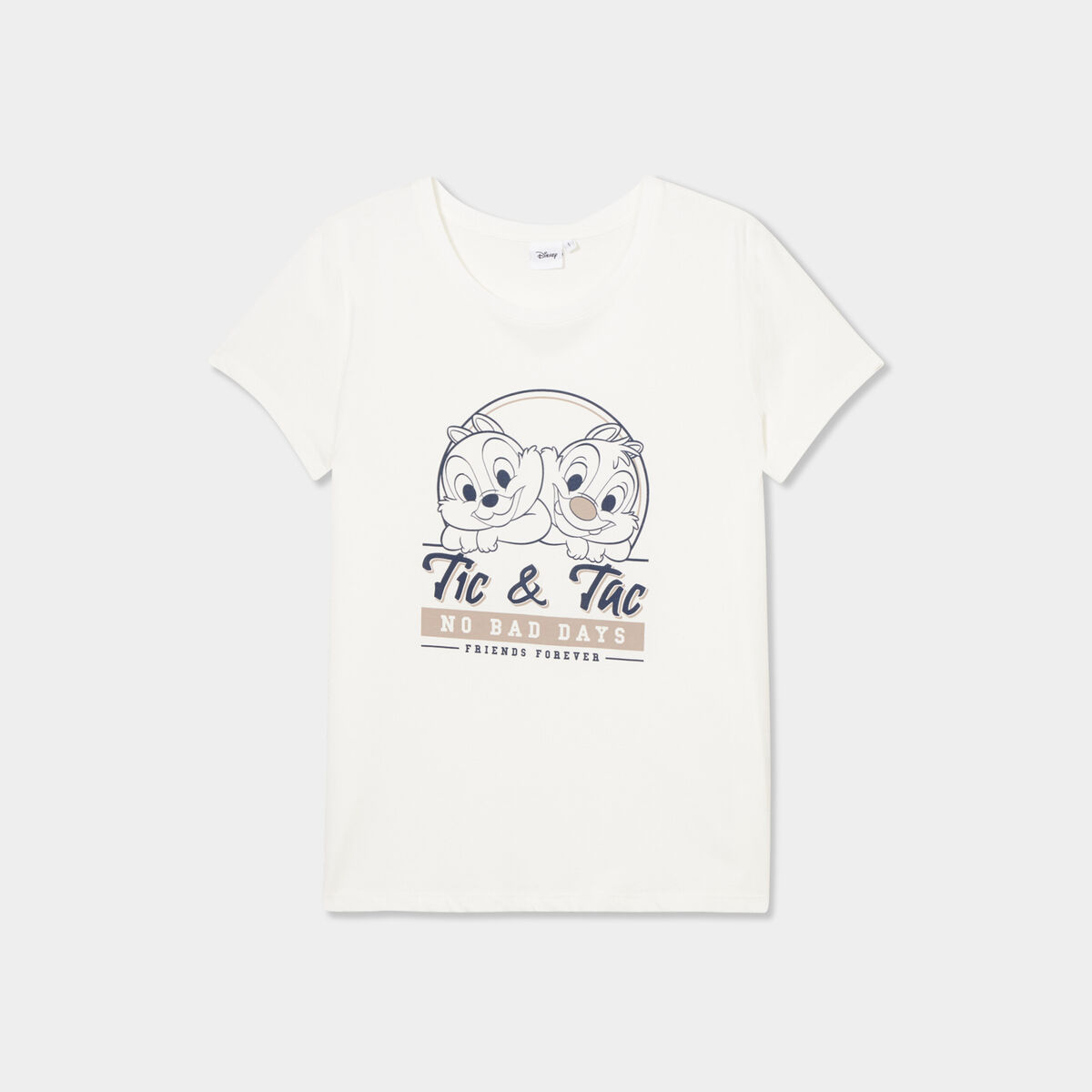 T-shirt manches courtes Tic et Tac ivoire femme