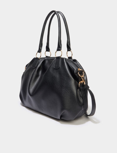 Sac &agrave; main avec bandouli&egrave;re amovible noir femme