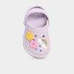 Sabots de plage avec décorations mauve bébé fille