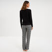 Ensemble pyjama manches longues 2 pi&egrave;ces noir femme