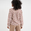 Blouse manches ballons coton blanc femme