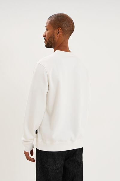 Sweat relax col rond Williams F1 blanc homme