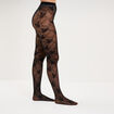 Collants 20D effet dentelle noir femme