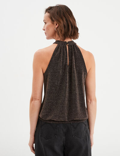Débardeur encolure américaine terracotta femme