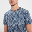 T-shirt manches courtes col rond bleu marine homme