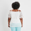 T-shirt manches courtes ivoire femme grande taille