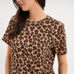 T-shirt coton col rond manches courtes ficelle femme