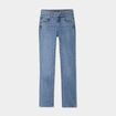 Jean denim droit en coton denim stone femme