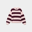 Pull col rond avec manches longues rose clair femme