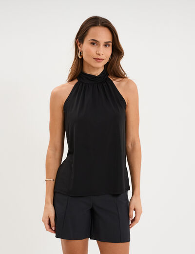 D&eacute;bardeur emmanchures am&eacute;ricaines noir femme