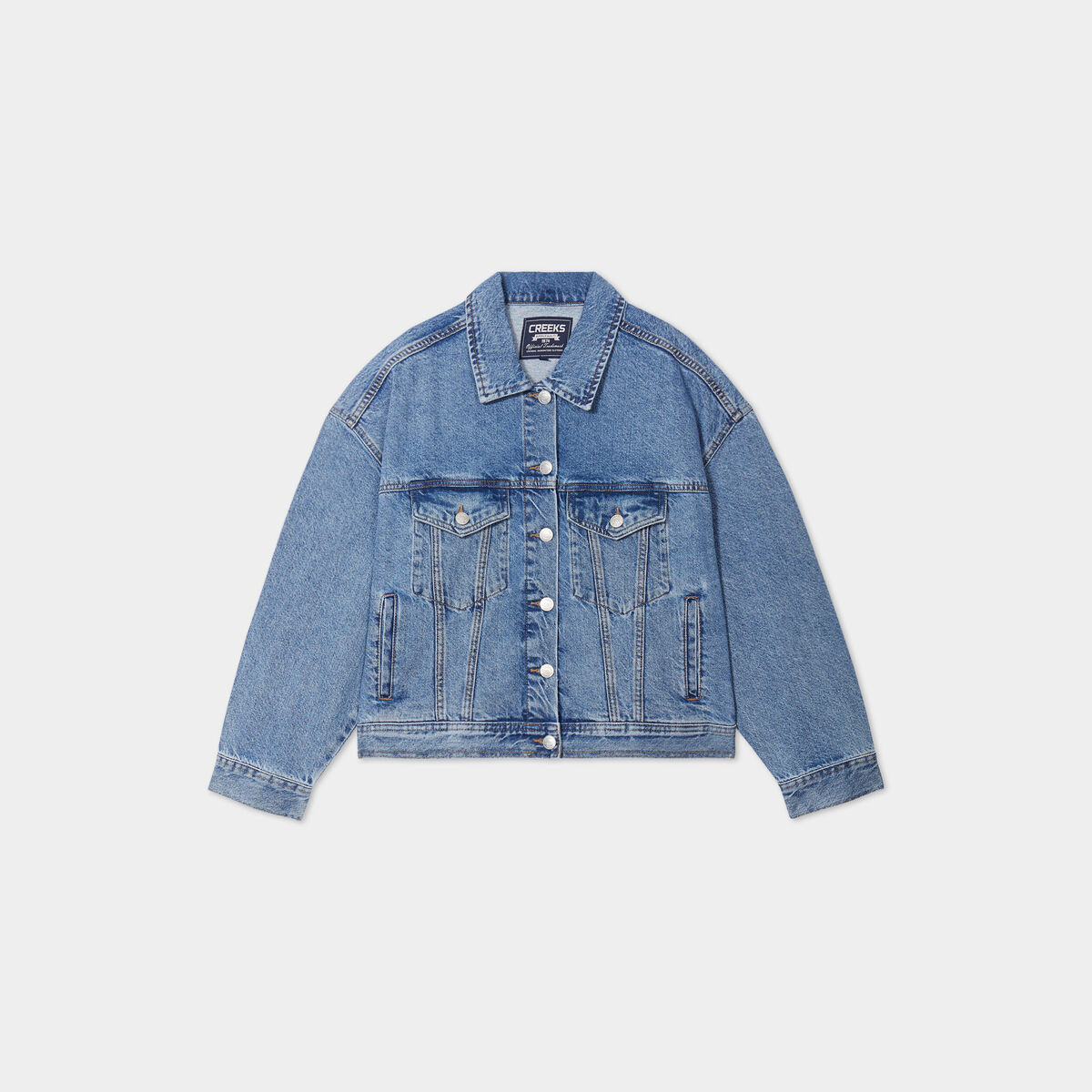 Veste en jean boutonnée Creeks denim double stone femme