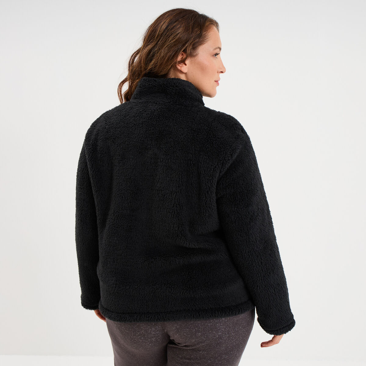 Veste Polaire Femme Egatex - Taille L, Couleur Noir - 80% Polyester - Neuf Avec étiquettes, Coupe Courte