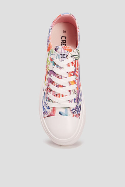 Tennis en toile à lacets Creeks multicolore femme