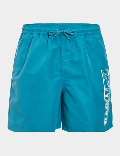 Short de bain blanc homme