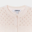 Gilet fils métallisés Creeks rose clair bébé fille