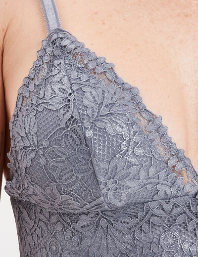 Soutien-gorge triangle paddé bleu gris femme