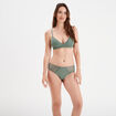 Shorty avec micro dentelle vert kaki femme