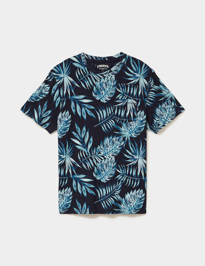 T-shirt manches courtes bleu marine homme