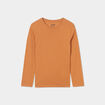 T-shirt manches longues marron cognac garçon