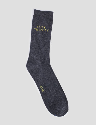 Lot 7 paires chaussettes gris homme