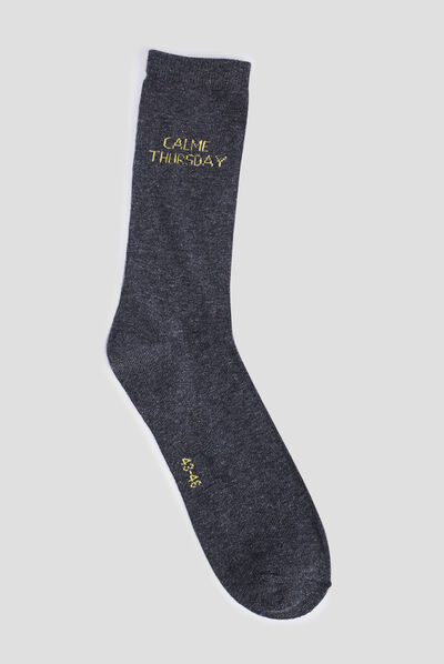 Lot 7 paires chaussettes gris homme