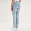 Jean denim droit en coton denim double stone femme