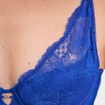 Soutien-gorge foulard padd&eacute; dentelle bleu electrique femme