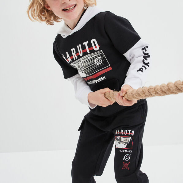 sweat a capuche hoodie 2 en 1 naruto noir garcon Sweat à capuche hoodie 2-en-1 Naruto noir garçon