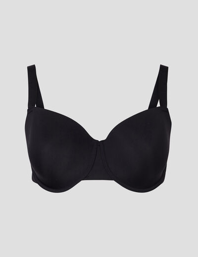 Soutien-gorge corbeille noir femme grande taille