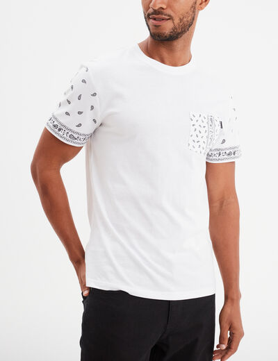 T-shirt manches courtes 1 poche Liberto blanc homme