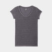 T-shirt manches courtes gris foncé femme
