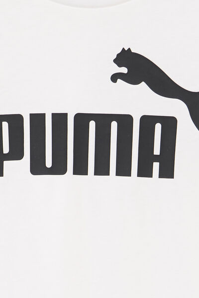 T-shirt manches courtes coton Puma blanc gar&ccedil;on