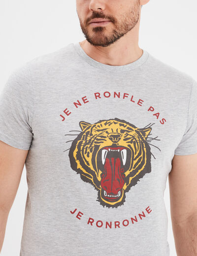 Ensemble pyjama 2 pièces gris homme