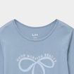 Ensemble pyjama pantalon et t-shirt bleu gris fille