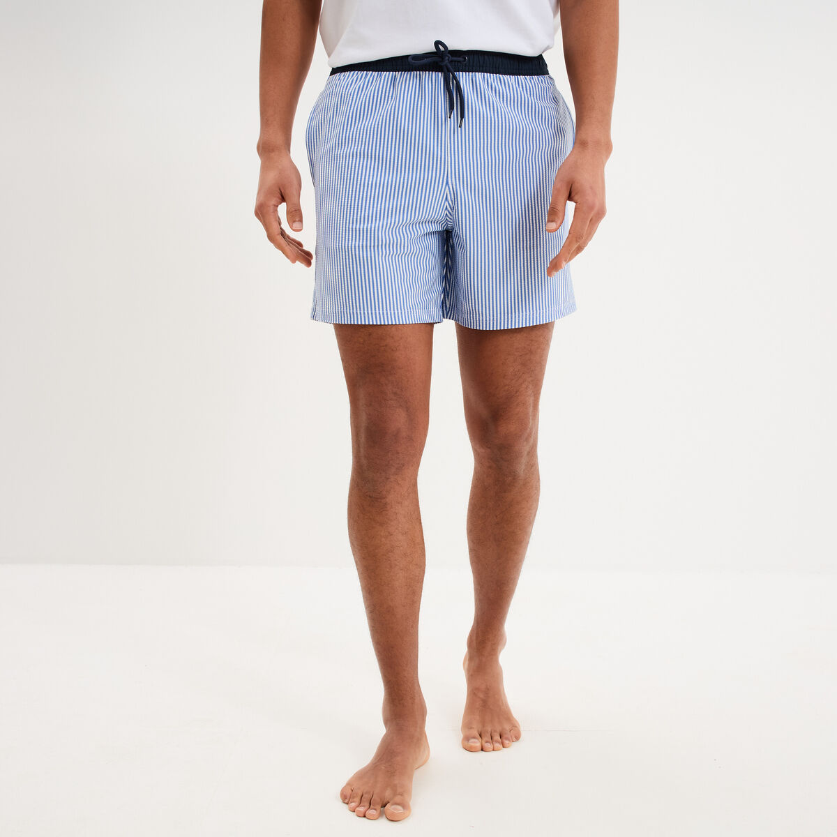 Short de bain bleu marine homme
