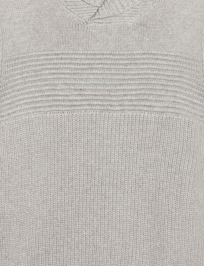 Pull avec col roulé gris garçon